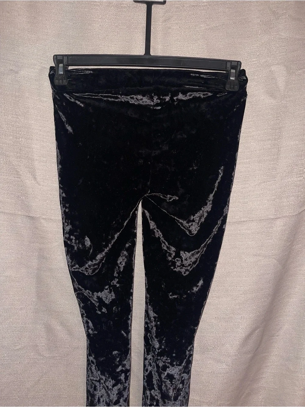 Michael Kors Black Crushed Velvet Leggings